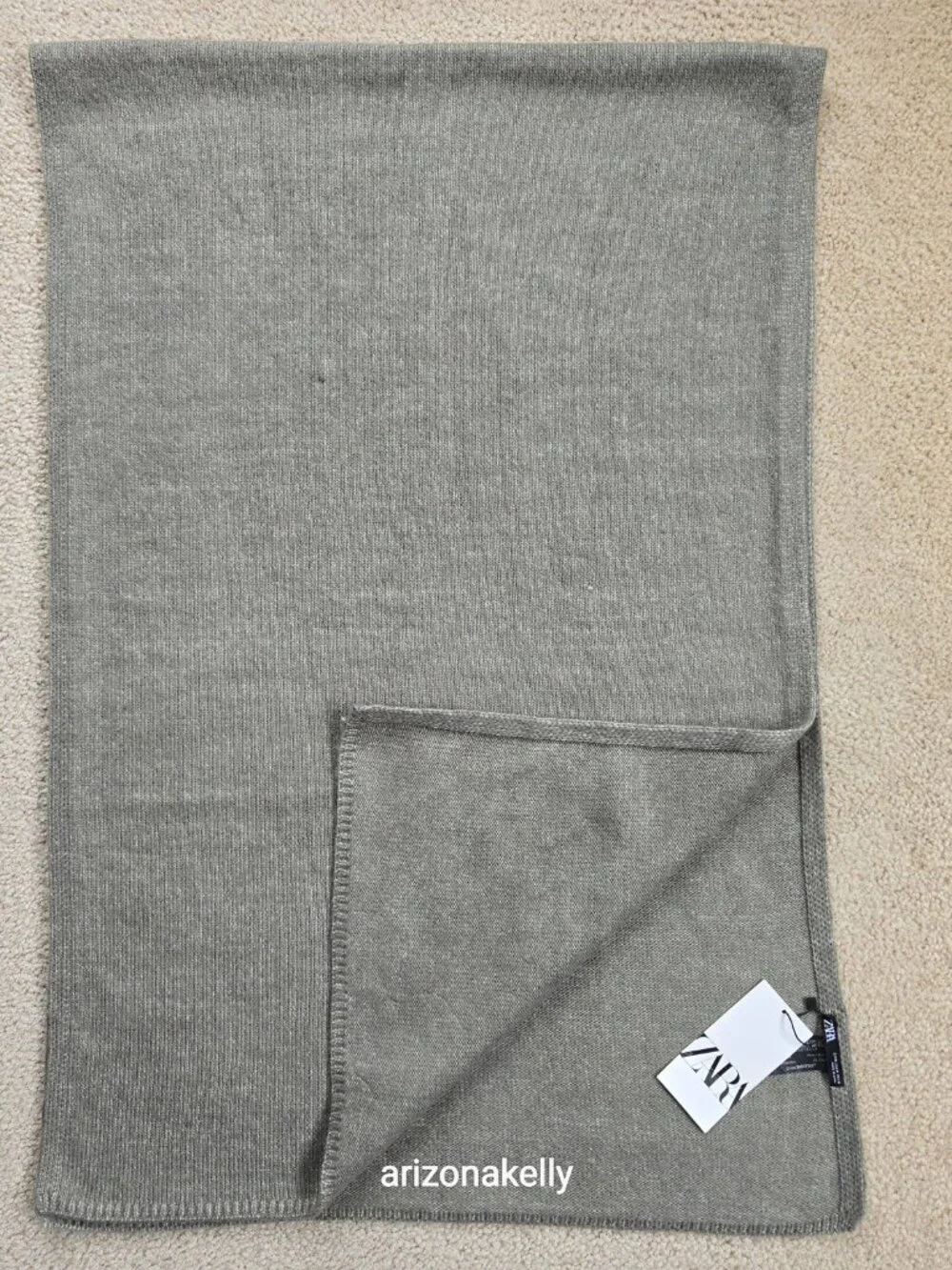 NWT Zara Knit Scarf Green - Picture 6 of 10